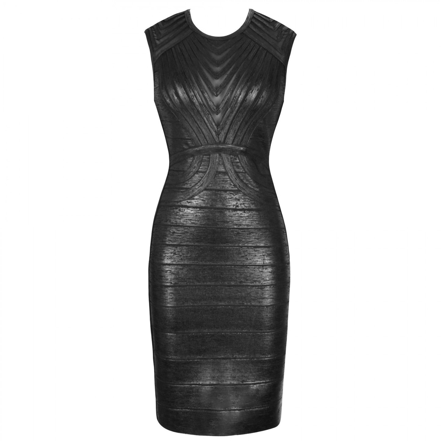 Round Neck Sleeveless Striped Mini Bandage Dress PZ19252 6 in wolddress