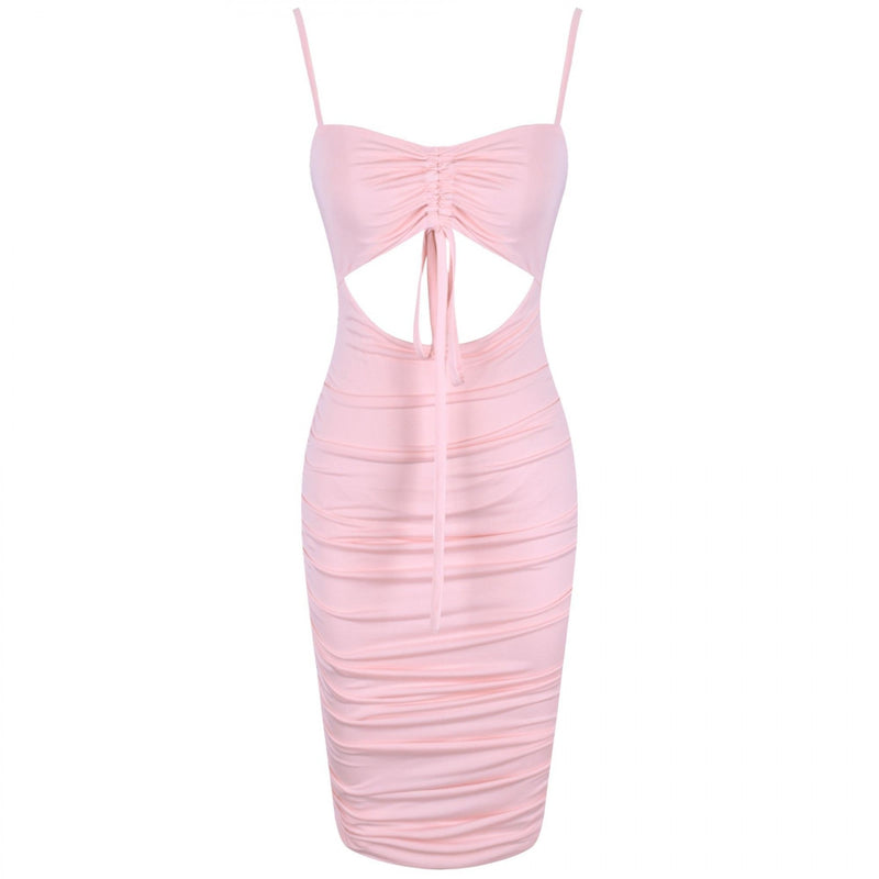 Strappy Sleeveless Cutout Over Knee Bodycon Dress HI1071 1 in wolddress