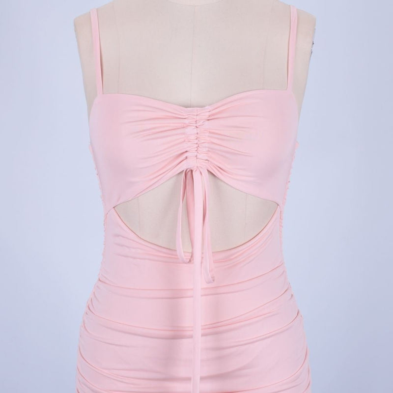 Strappy Sleeveless Cutout Over Knee Bodycon Dress HI1071 4 in wolddress