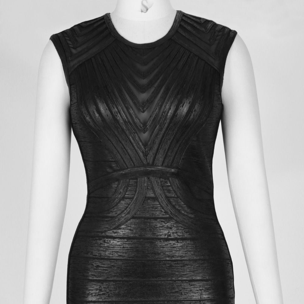 Round Neck Sleeveless Striped Mini Bandage Dress PZ19252 9 in wolddress