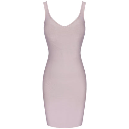 Strappy Sleeveless Plain Mini Bandage Dress PP21601