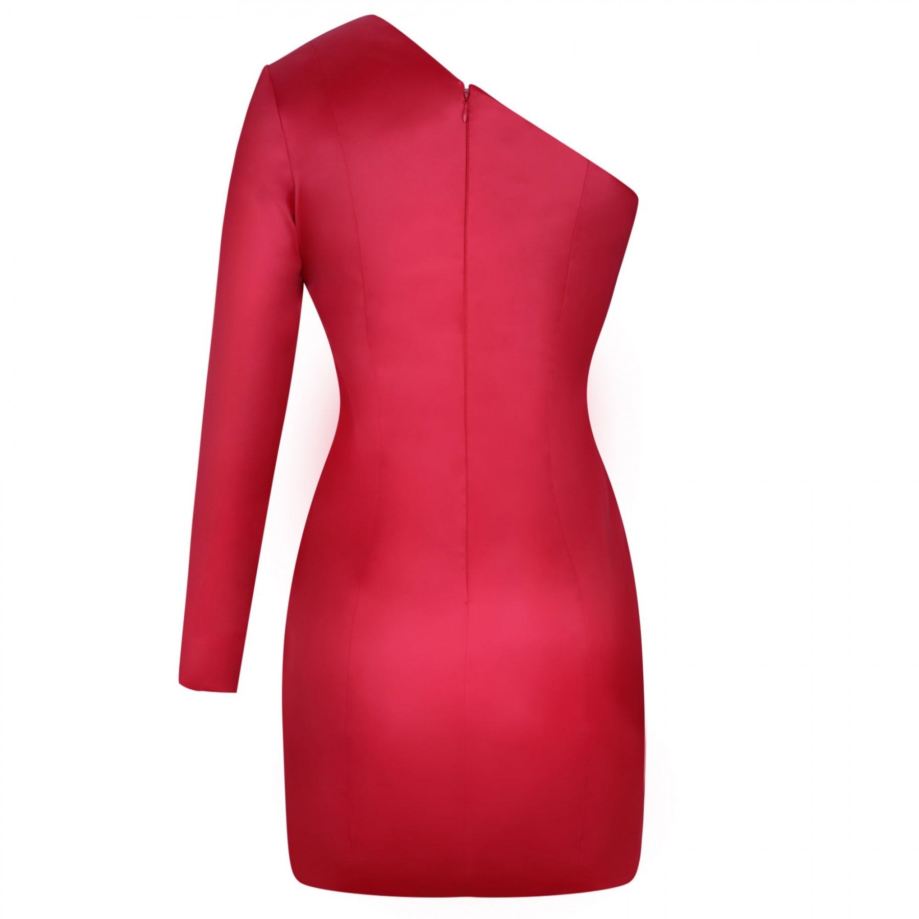 One Shoulder Long Sleeve Asymmetrical Mini Bodycon Dress HI1118 5 in wolddress