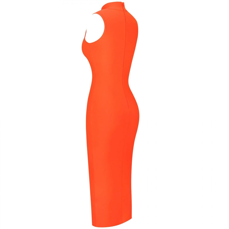 High Neck Sleeveless Plain Over Knee Bandage Dress PF19072 15 in wolddress