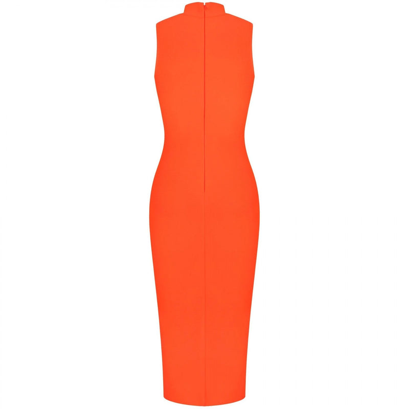 High Neck Sleeveless Plain Over Knee Bandage Dress PF19072 16 in wolddress
