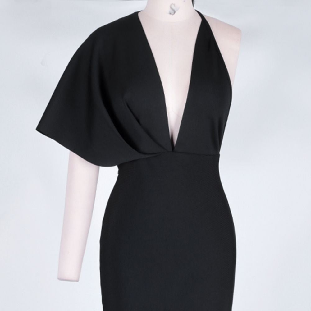 V Neck Short Sleeve Backless Maxi Bandage Dress PF19077 17 in wolddress