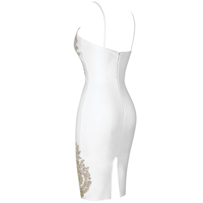 Strappy Sleeveless Embroidered Mini Bandage Dress PS19112 4 in wolddress