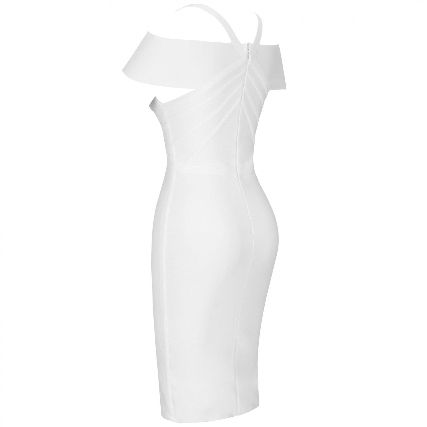 V Neck Mid Sleeve Striped Over Knee Bandage Dress PF19089 26 in wolddress