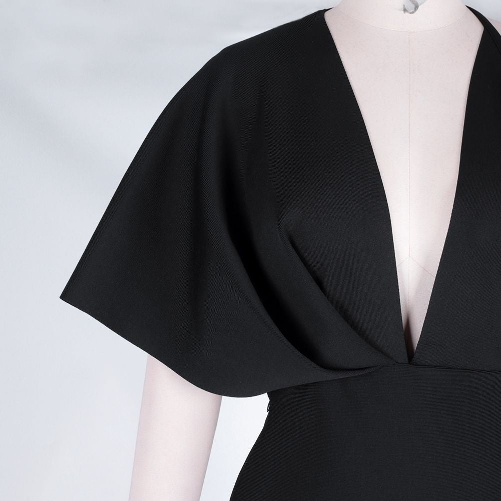 V Neck Short Sleeve Backless Maxi Bandage Dress PF19077 18 in wolddress