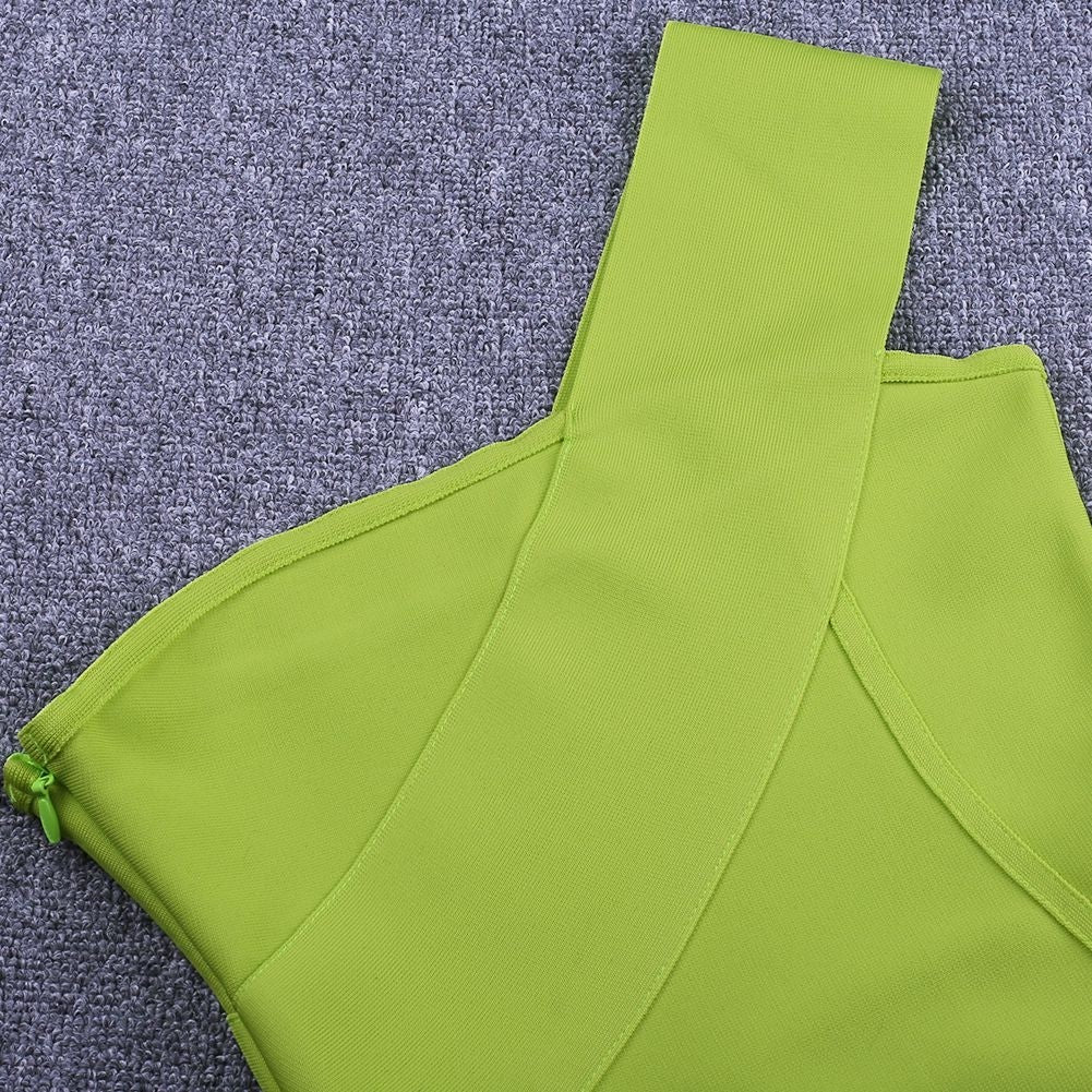 One Shoulder Sleeveless Asymmetrical Over Knee Bandage Dress PP40199 18 in wolddress