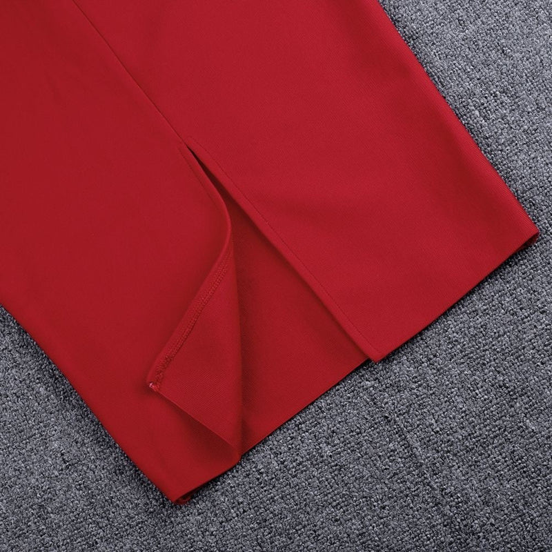 One Shoulder Short Sleeve Asymmetrical Over Knee Bandage Dress PZ19198 20 in wolddress