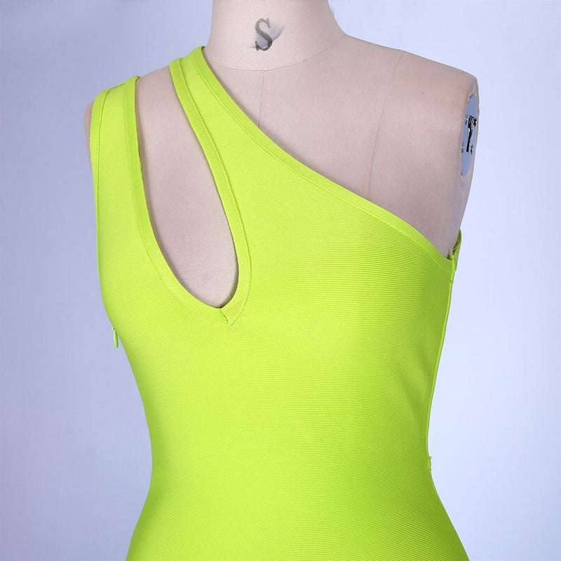 One Shoulder Sleeveless Asymmetrical Mini Bandage Dress PP19120 5 in wolddress