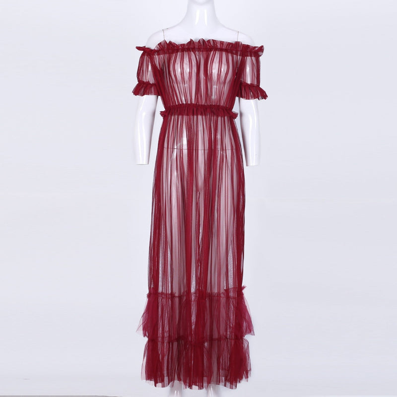Off Shoulder Short Sleeve Lace Maxi Bodycon Dress K1962 13 in wolddress