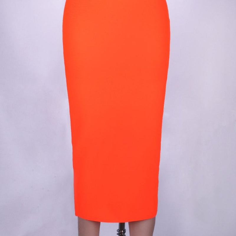 High Neck Sleeveless Plain Over Knee Bandage Dress PF19072 19 in wolddress