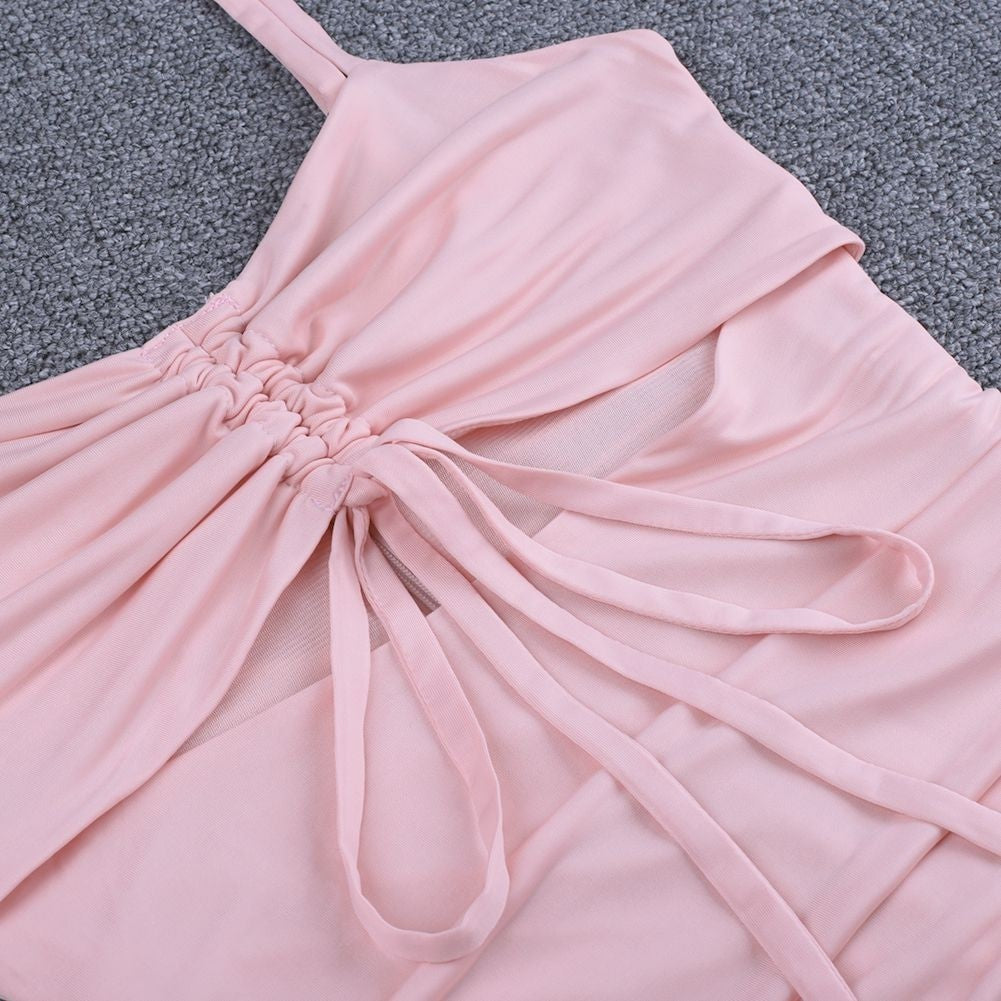Strappy Sleeveless Cutout Over Knee Bodycon Dress HI1071 9 in wolddress