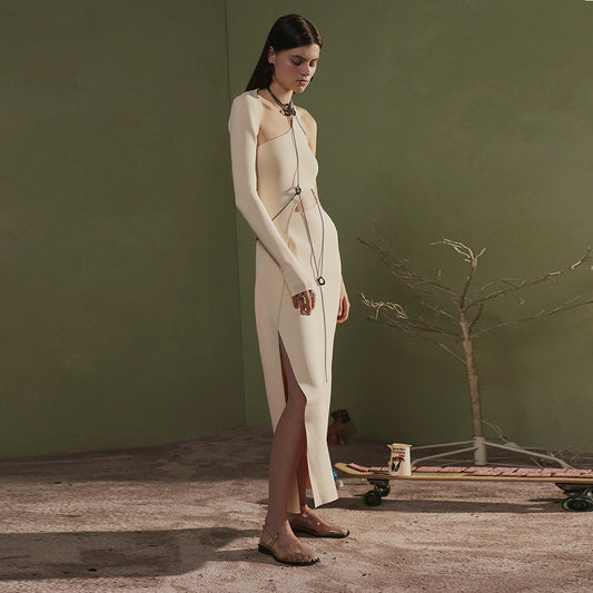 Beige Dress BD2489
