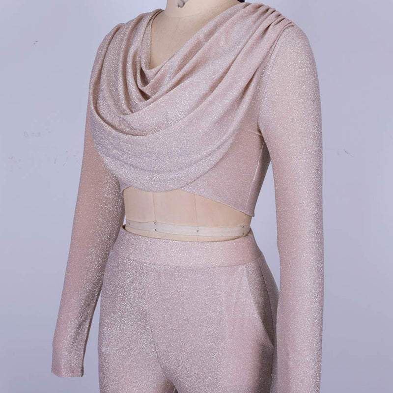 Nude Pink Bodycon Set FP21526 4