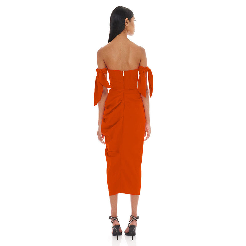 Orange Bodycon Dress FP21602 4