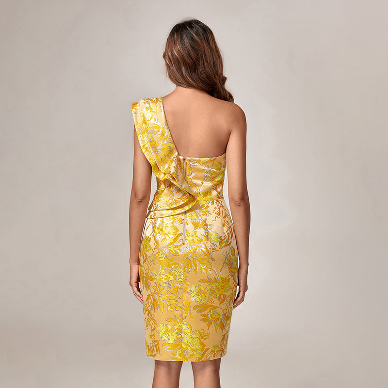 Yellow Bodycon Dress FP220460 4