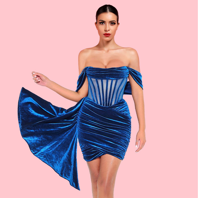 Blue Bodycon Dress H01189 1