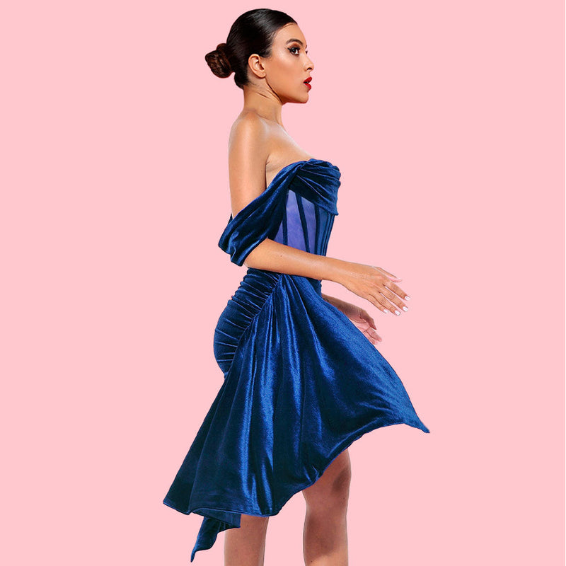 Blue Bodycon Dress H01189 2