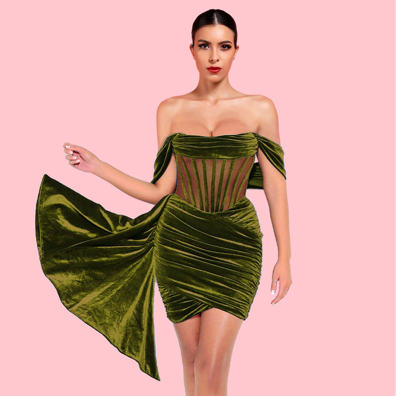 Green Bodycon Dress H01189 1