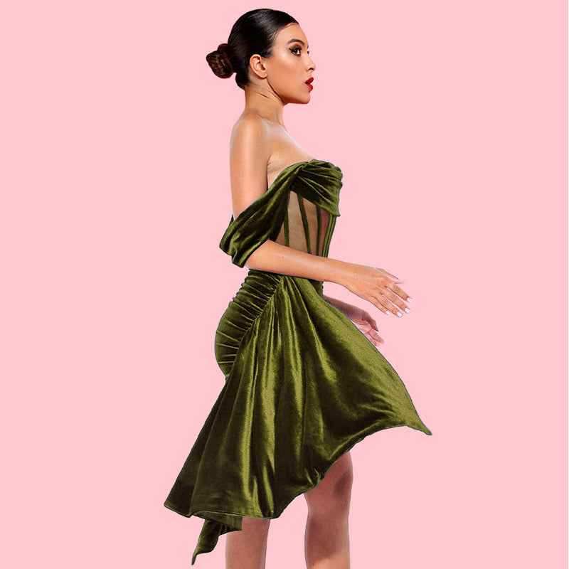 Green Bodycon Dress H01189 2
