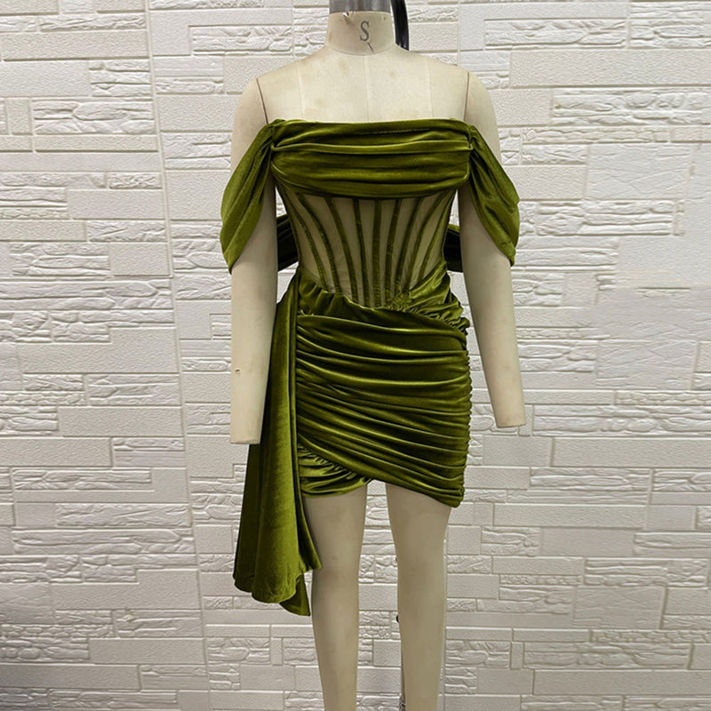 Green Bodycon Dress H01189 3