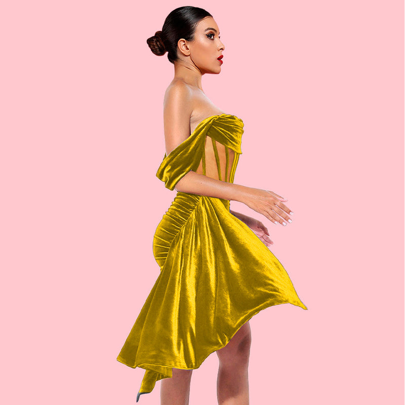 Yellow Bodycon Dress H01189 2