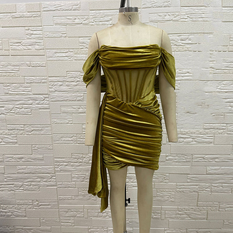 Yellow Bodycon Dress H01189 3
