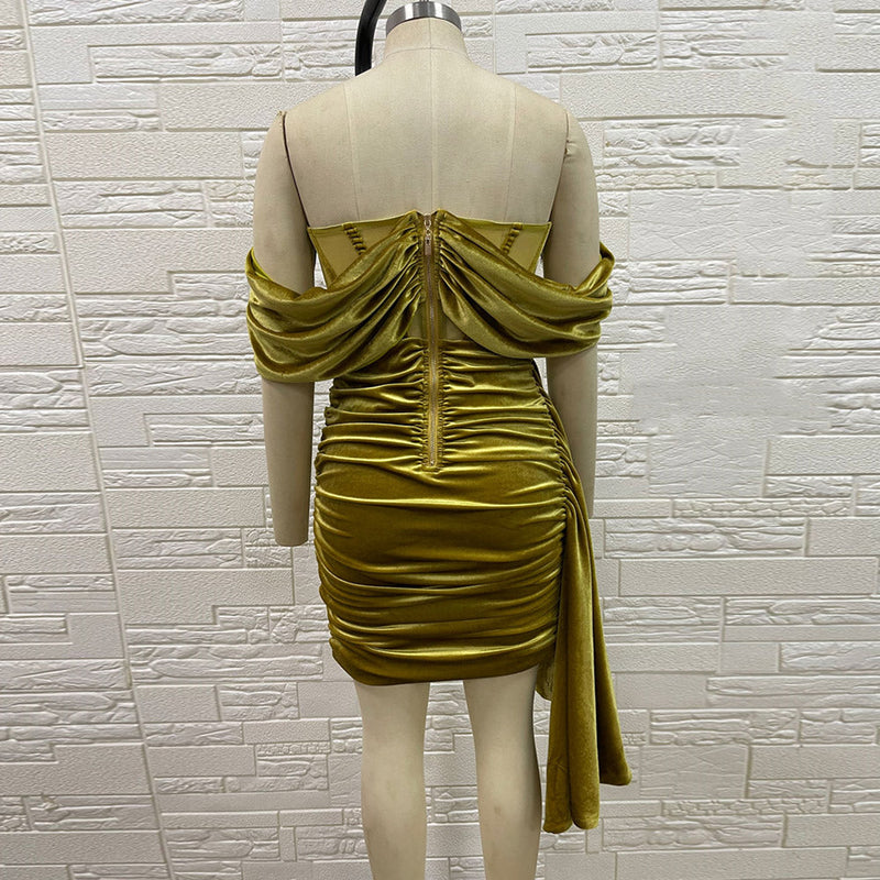 Yellow Bodycon Dress H01189 4