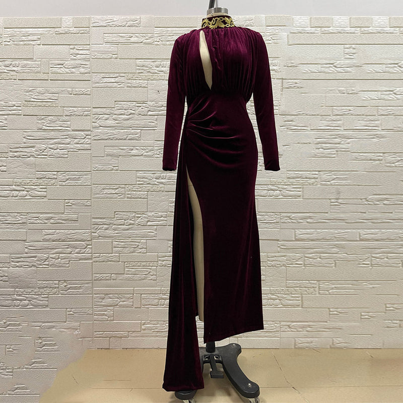 Wine Bodycon Dress H01190 3