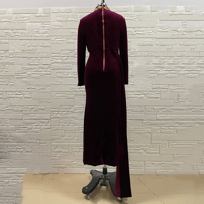 Wine Bodycon Dress H01190 4