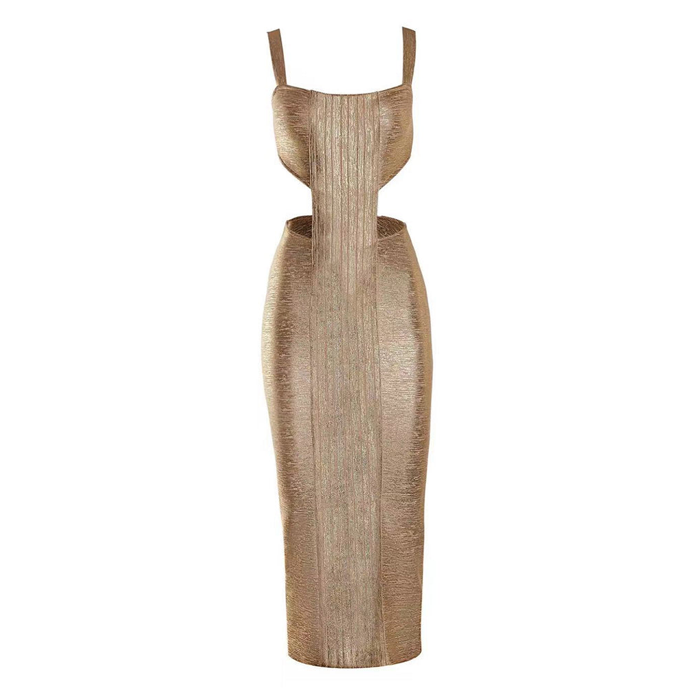 Gold Bandage Dress H01201 5