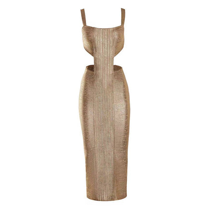 Gold Bandage Dress H01201 5