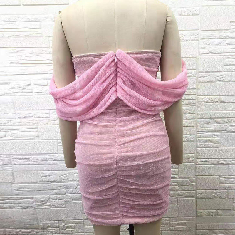 Pink Bodycon Dress H01215 4