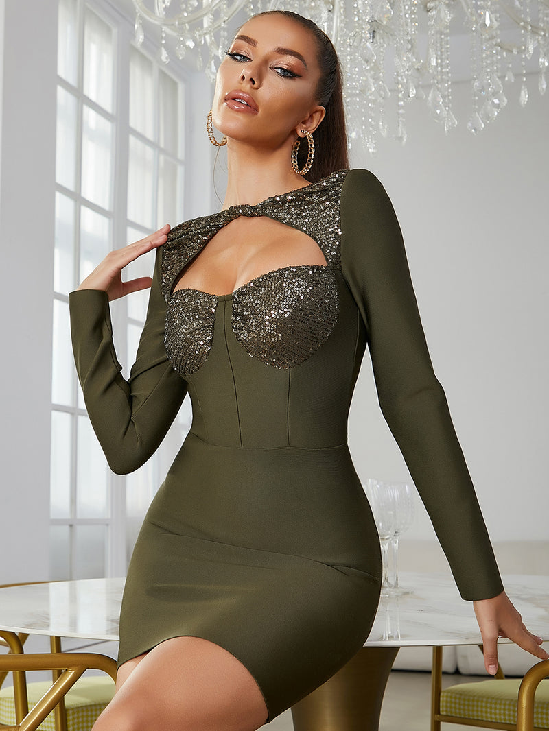 Green Bandage Dress HB00414 3