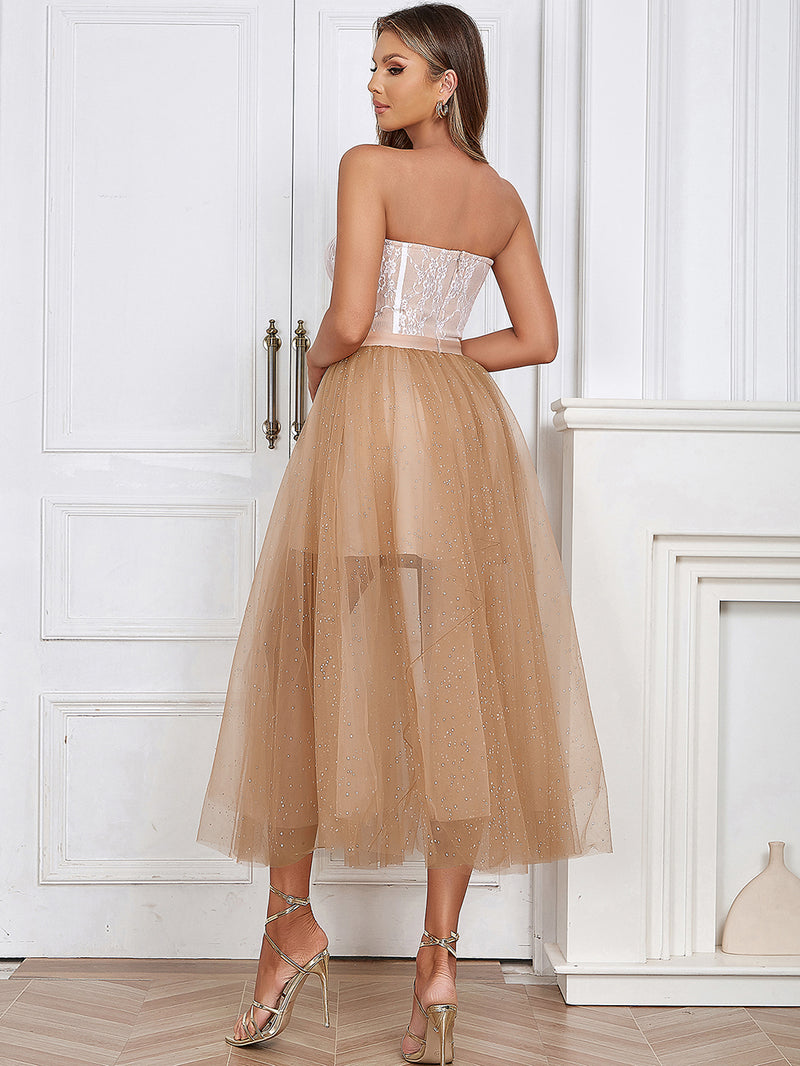 Brown Bandage Dress HB01243