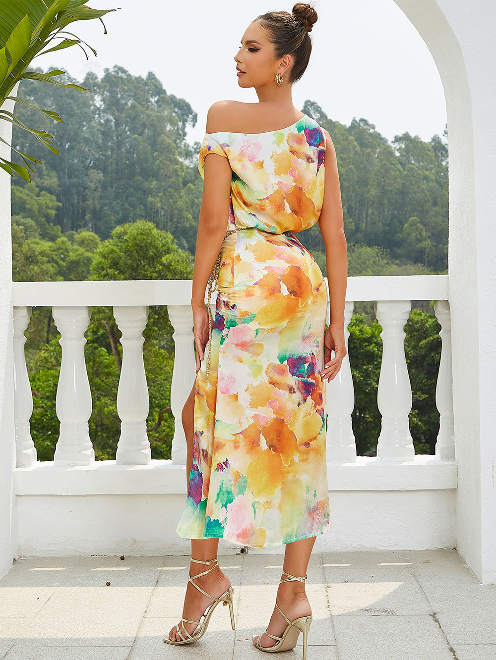 Yellow Bodycon Dress HB0136