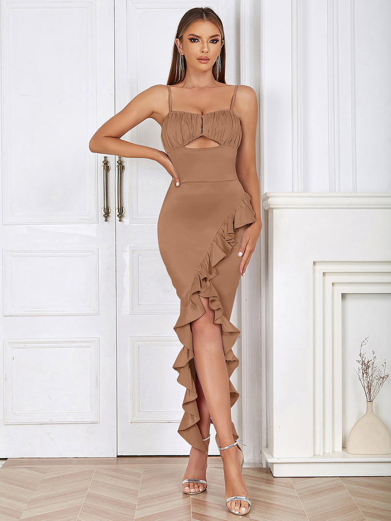 Brown Bodycon Dress HB0203