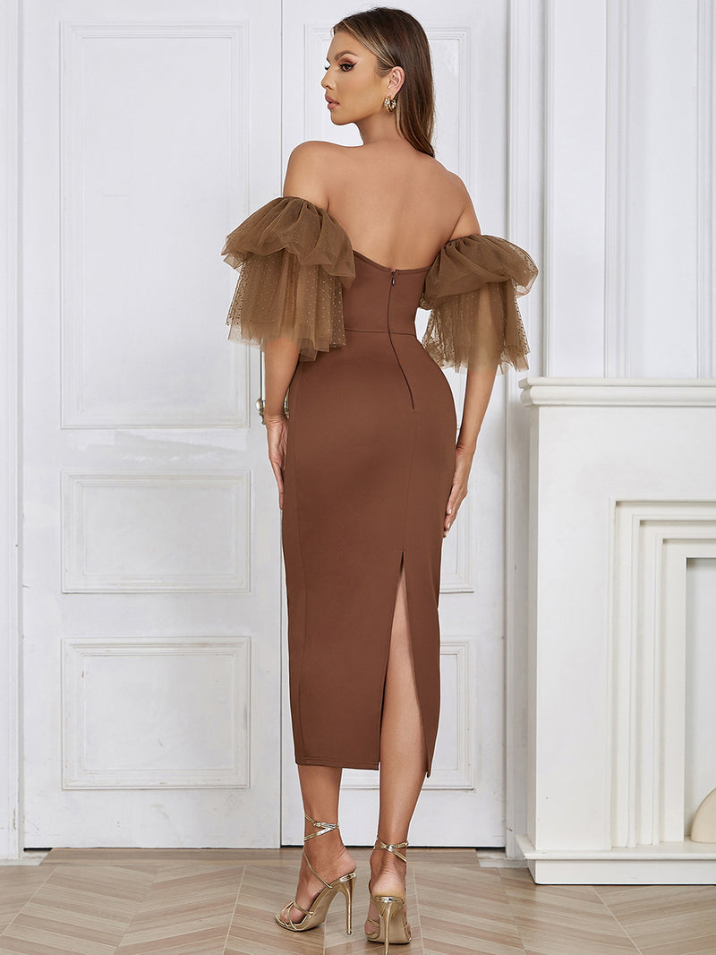 Brown Bodycon Dress HB0208