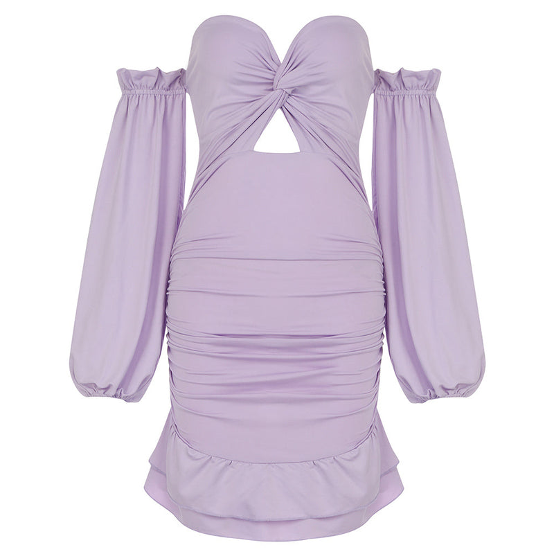 Purple Bodycon Dress HB0210 4