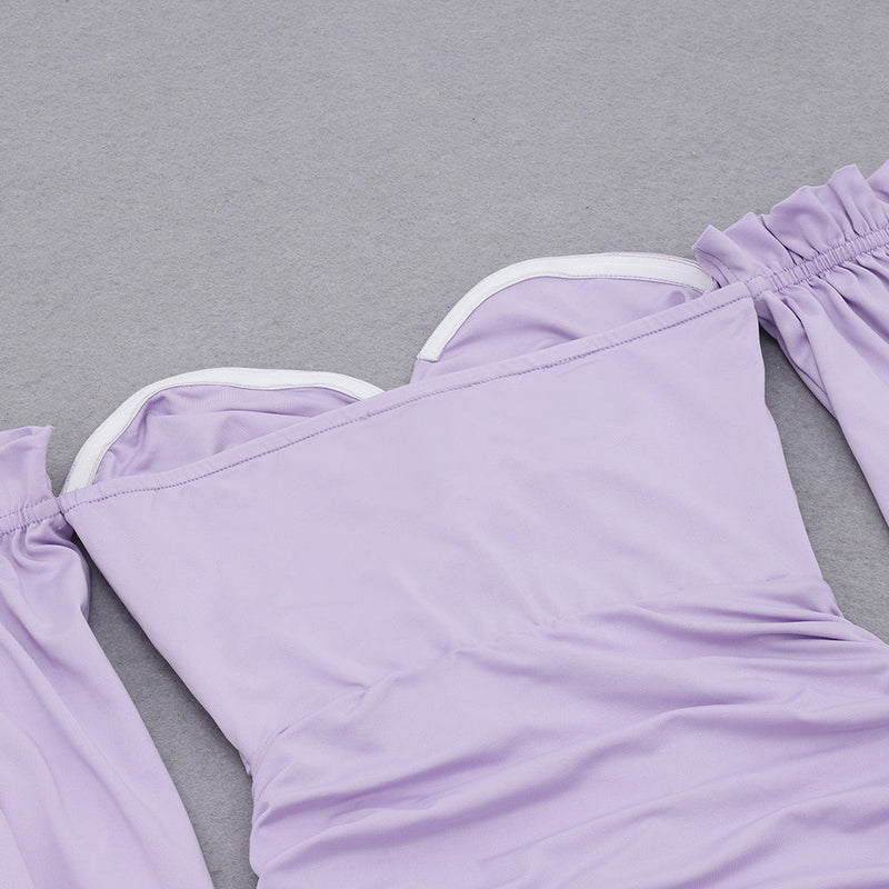 Purple Bodycon Dress HB0210 7