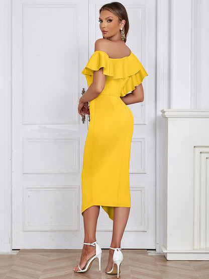 Yellow Bodycon Dress HB02120