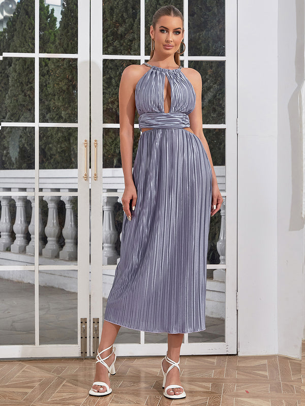 Gray Blue Bodycon Dress HB02840