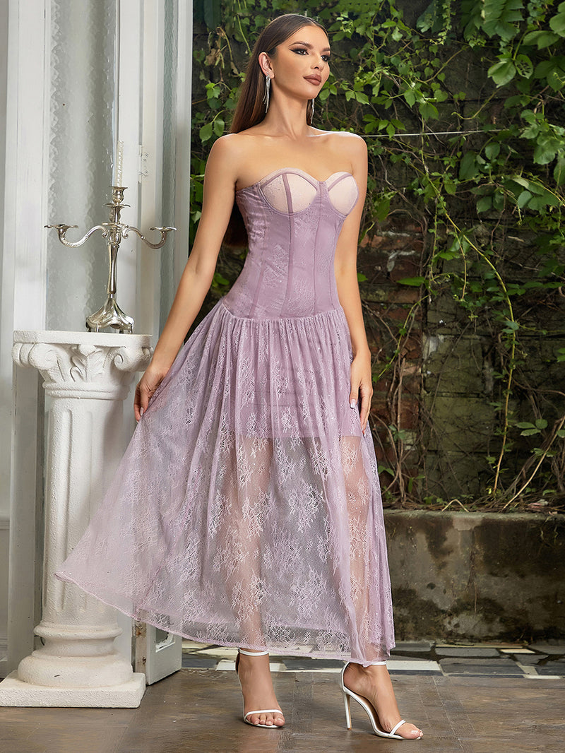 Purple Bodycon Dress HB03250