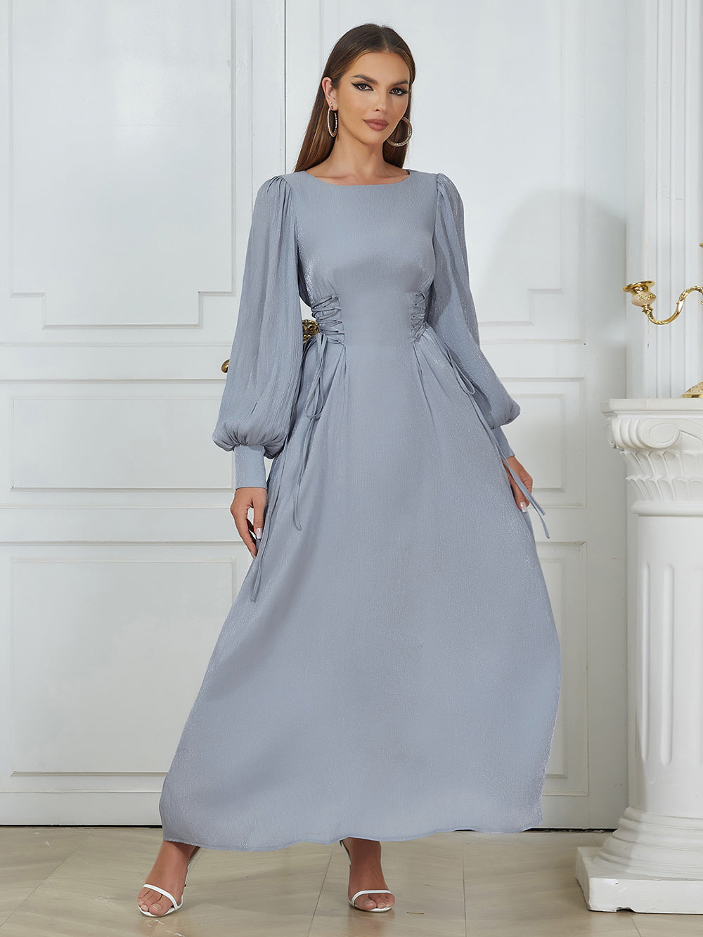 Gray Purple Bodycon Dress HB0341