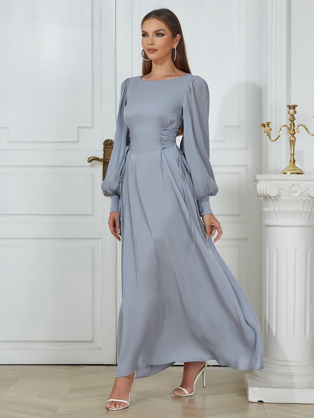 Gray Purple Bodycon Dress HB0341