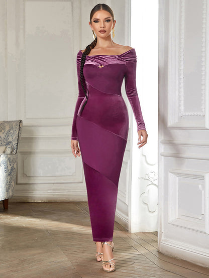 Purple Red Bodycon Dress HB03410
