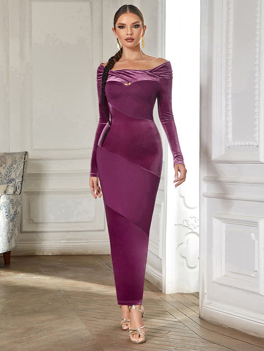Purple Red Bodycon Dress HB03410