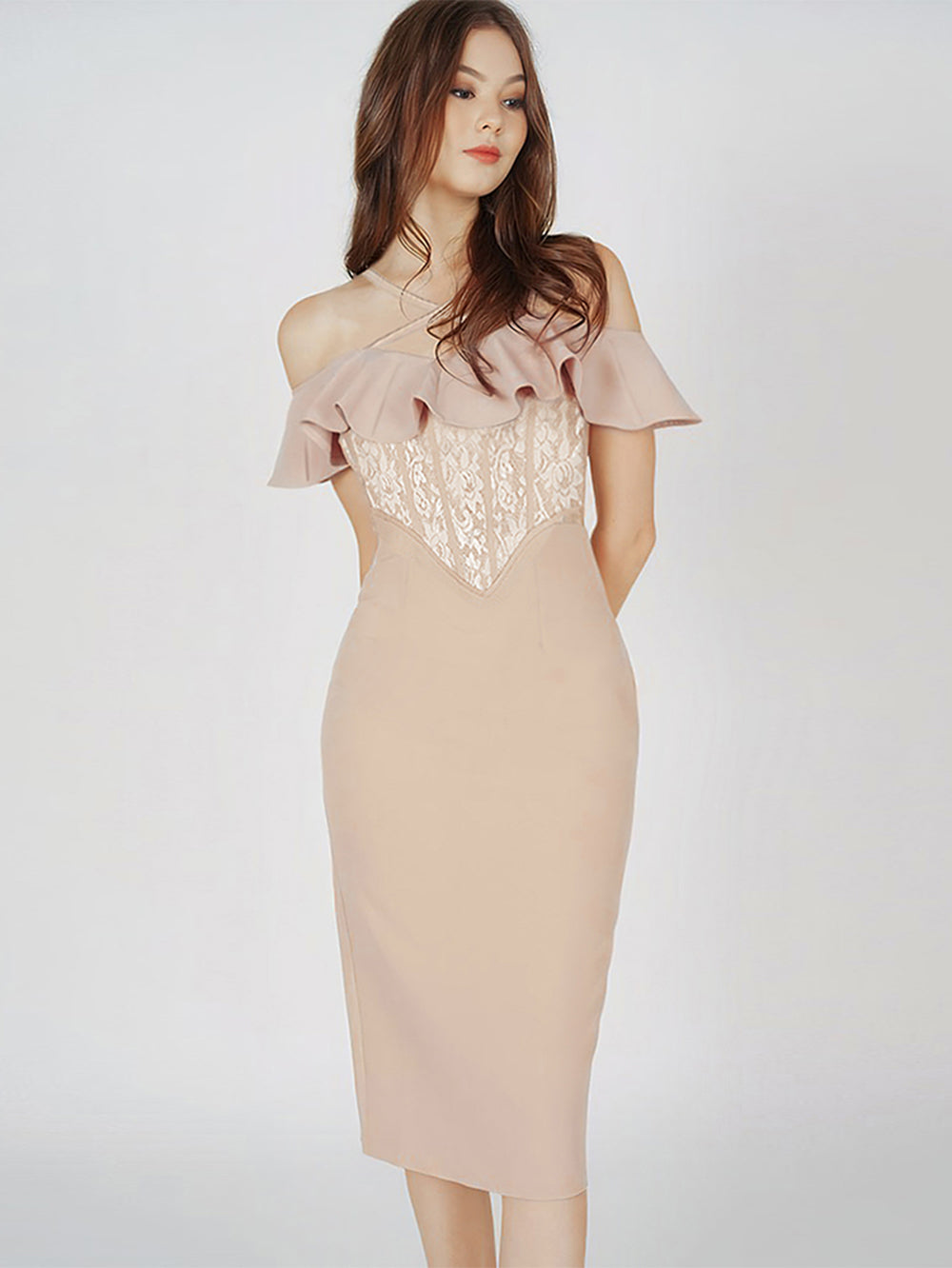 Apricot Bandage Dress HB100210